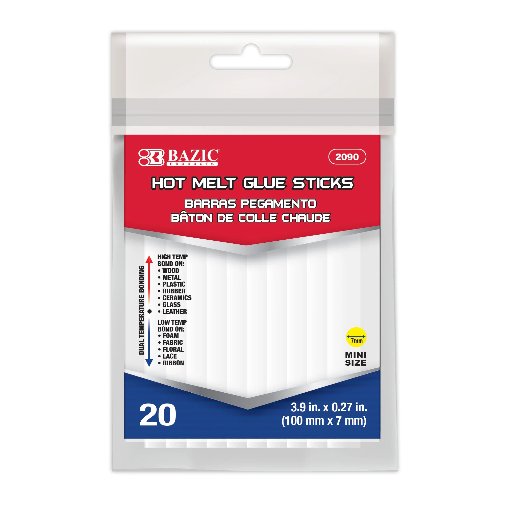 Bazic Dual Temp Mini Hot Glue Sticks
