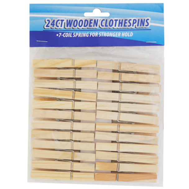 Wooden Clothespins 24ct