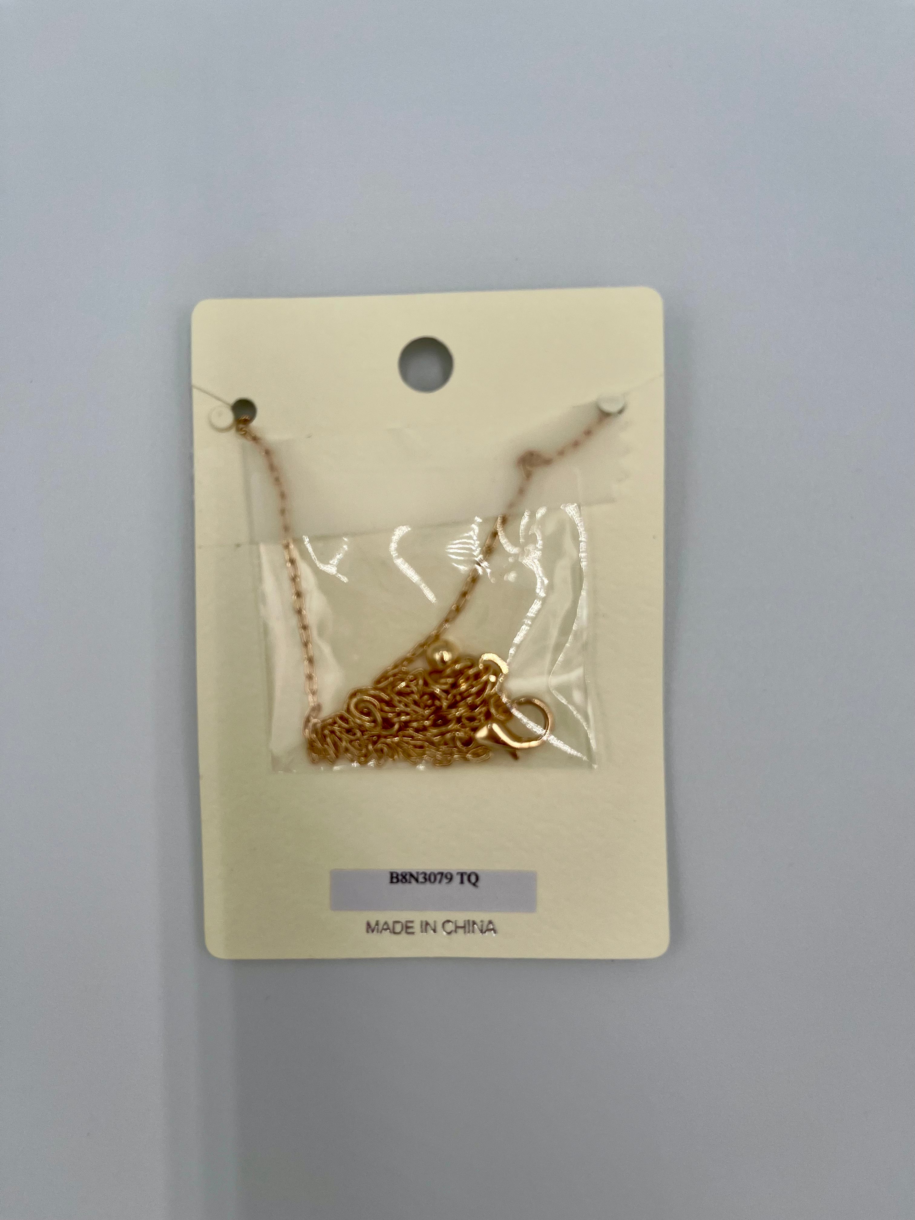 Boy Mom Blue Goldtone Necklace
