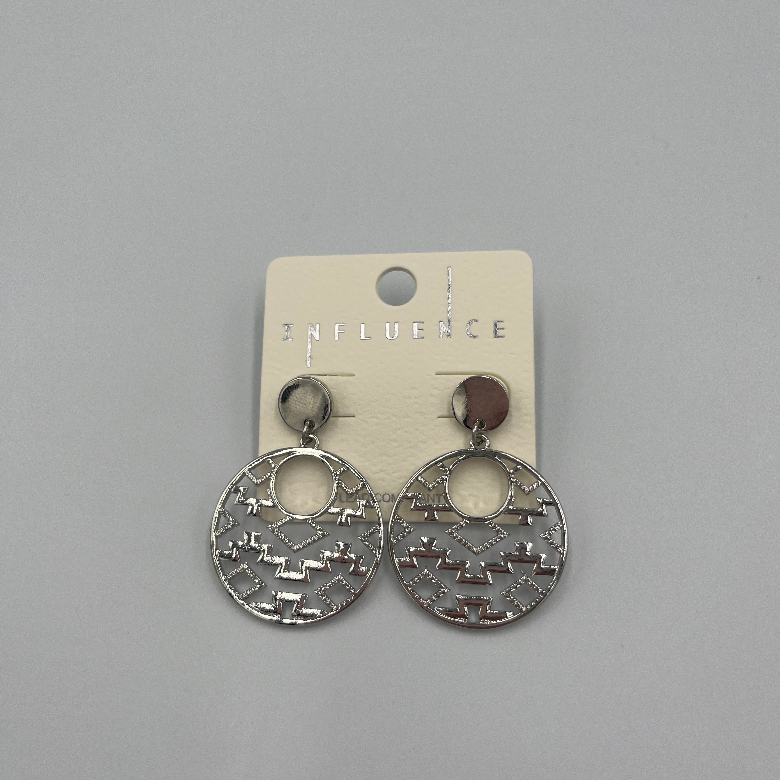 Silver-toned Bohemian Drop Earrings