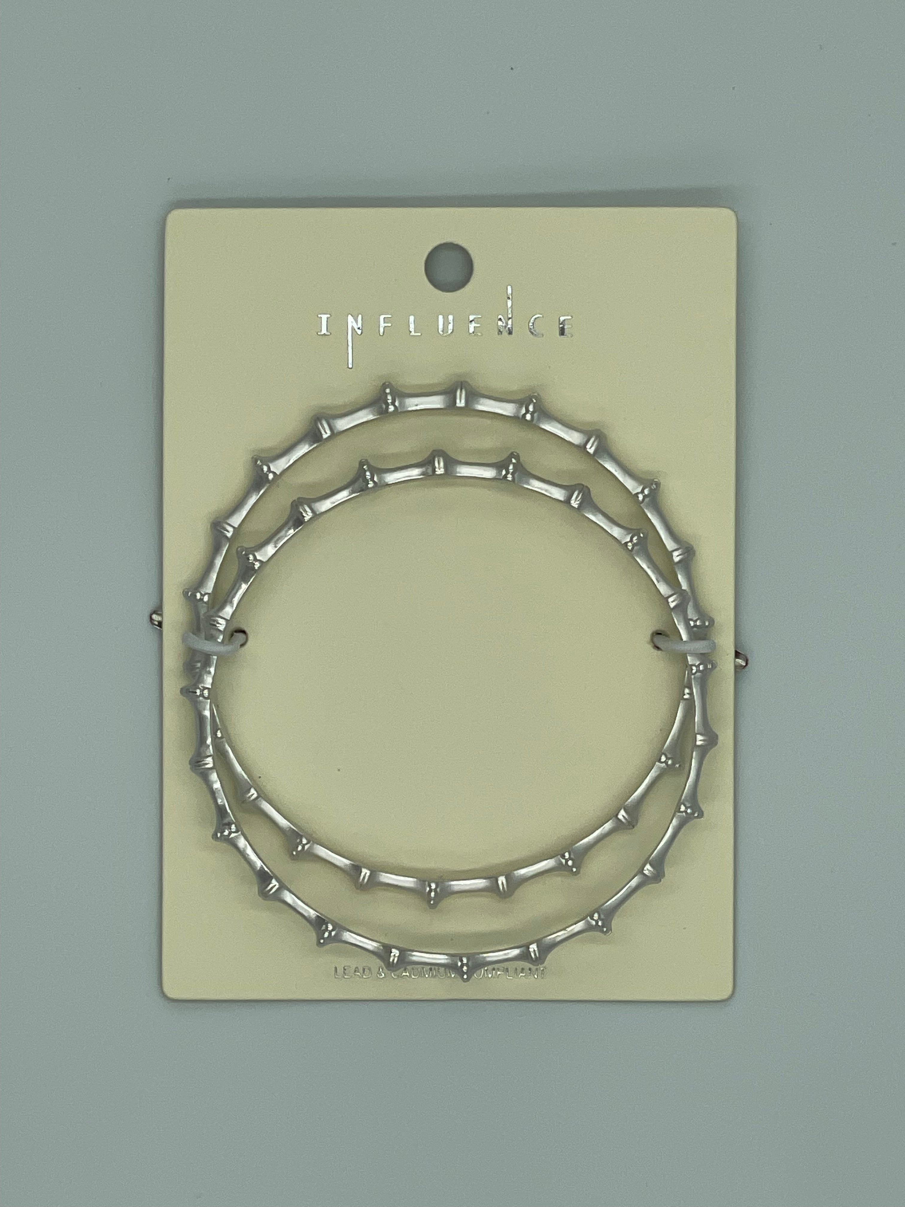 Silver-toned Bangles 2pc