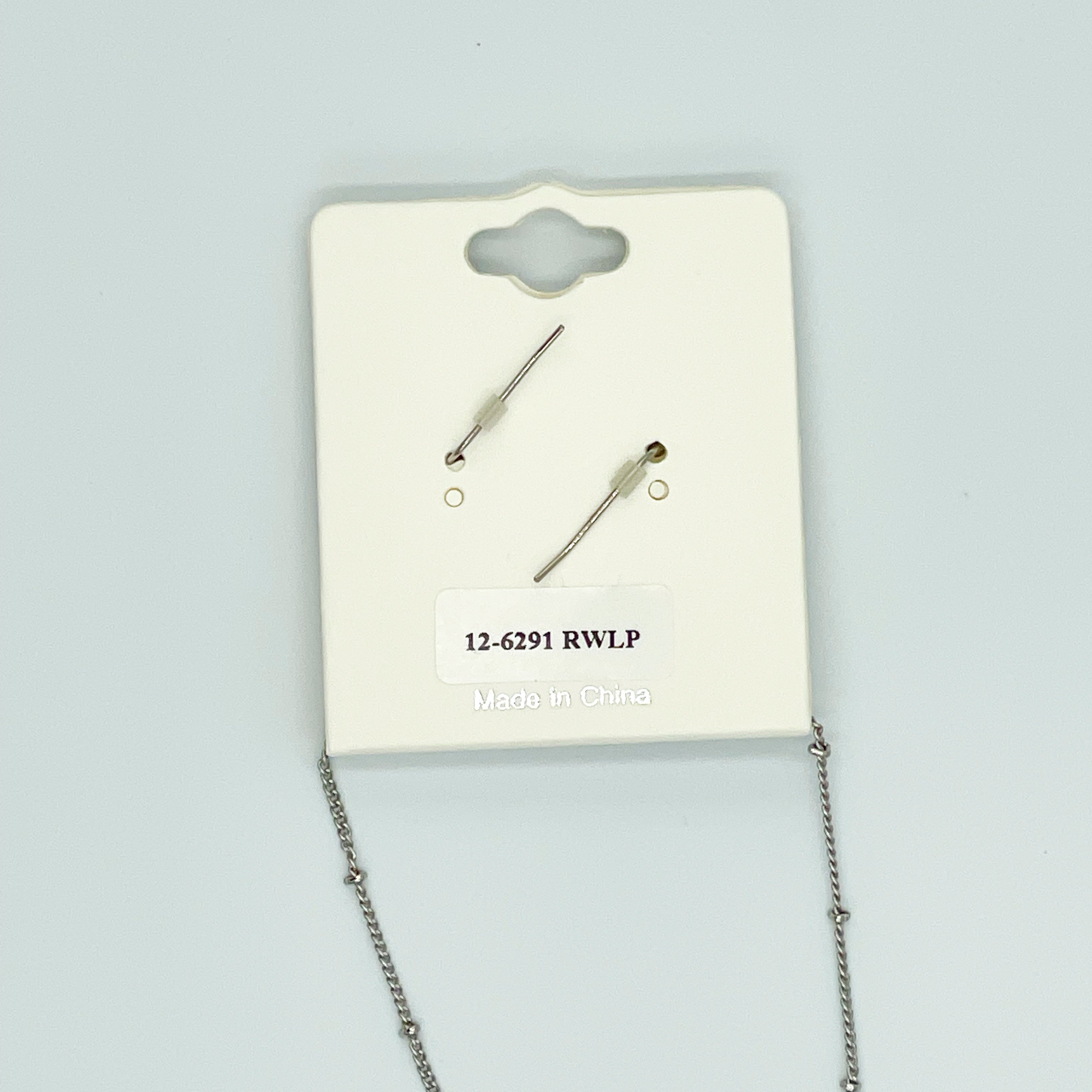 Silver-toned Pendant Necklace and Earring Set Swirl Round