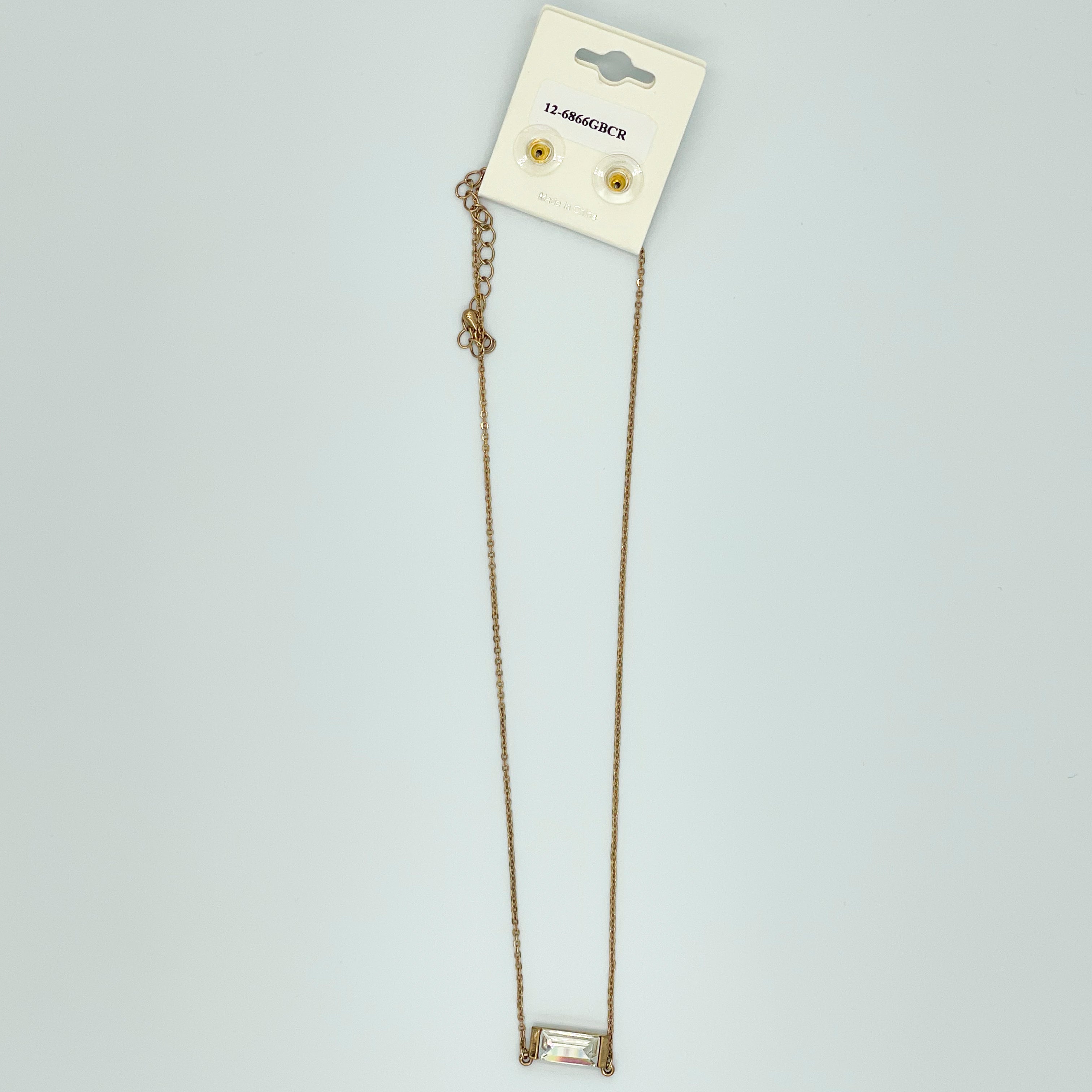 Gold-toned Horizontal Bar Necklace