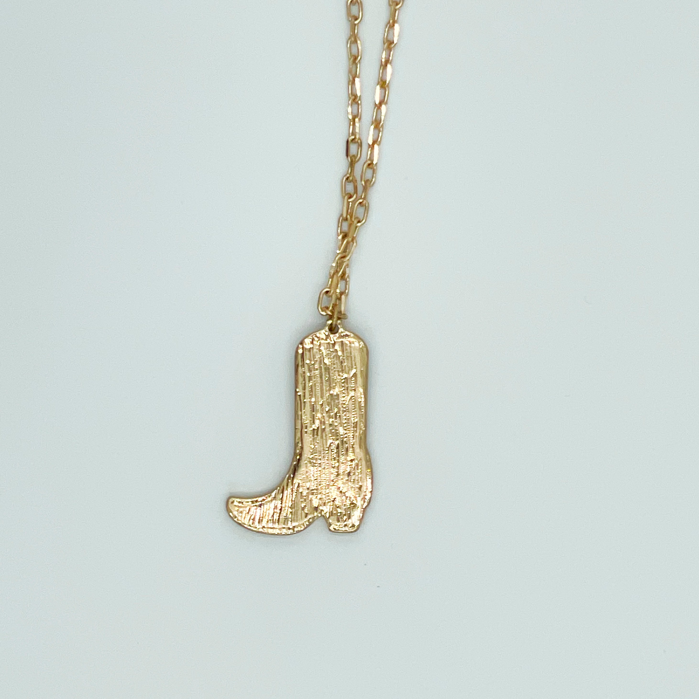 Pink Cowgirl Boot Necklace