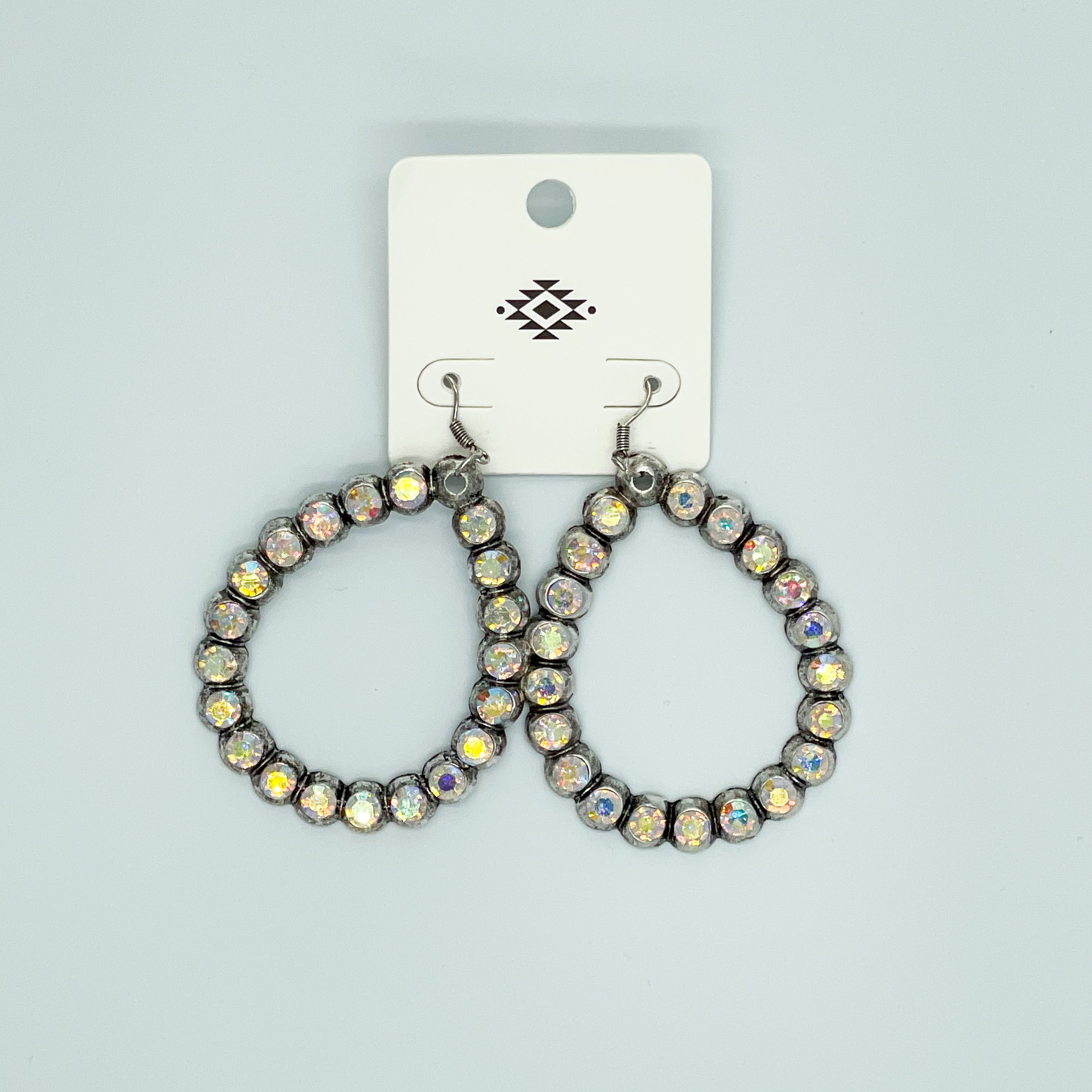 Iridescent Tear Drop Shaped Earrings