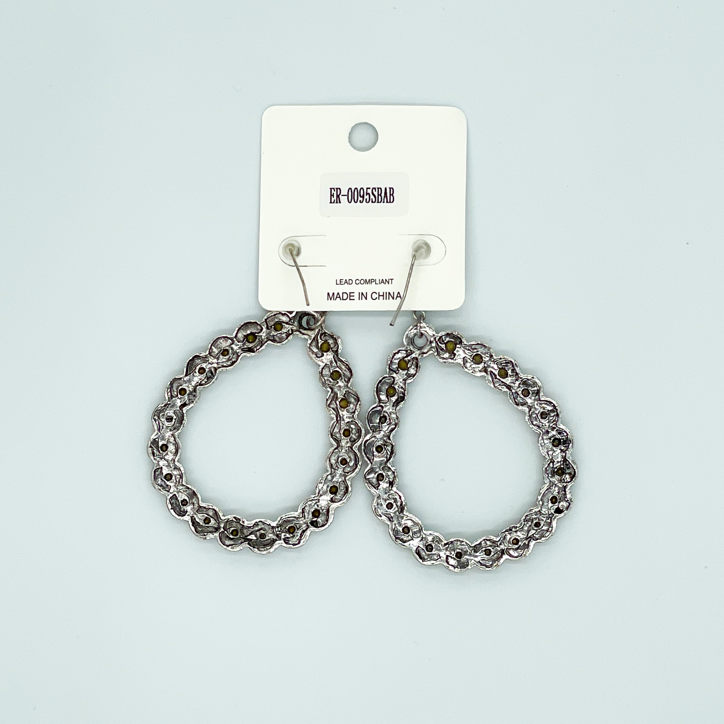 Iridescent Tear Drop Shaped Earrings