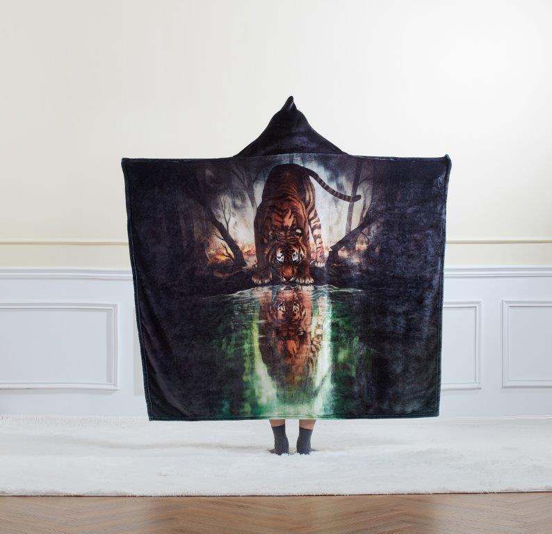 The World I Used To Know Tiger Wearable Throw 50" x 60"