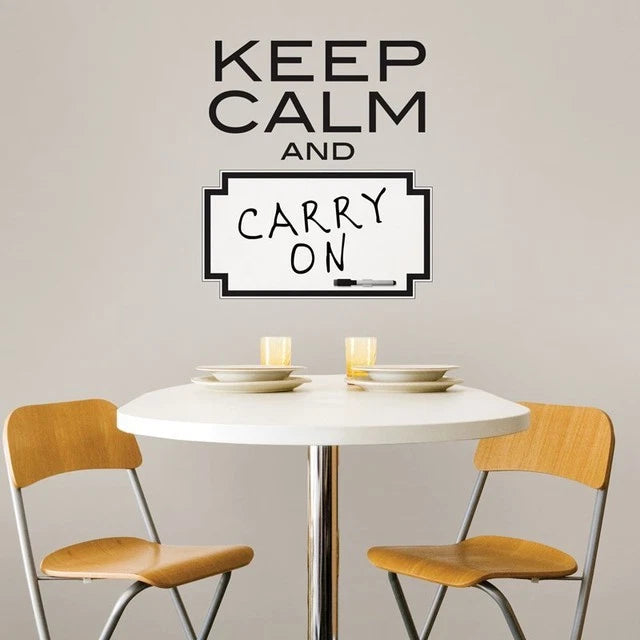 Keep Calm Dry Erase Wall Decal