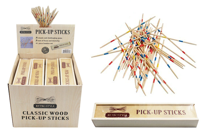 Wooden Pick-Up Sticks Game