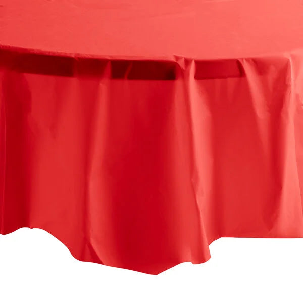 Classic Red Oct Round Tablecover 54x108