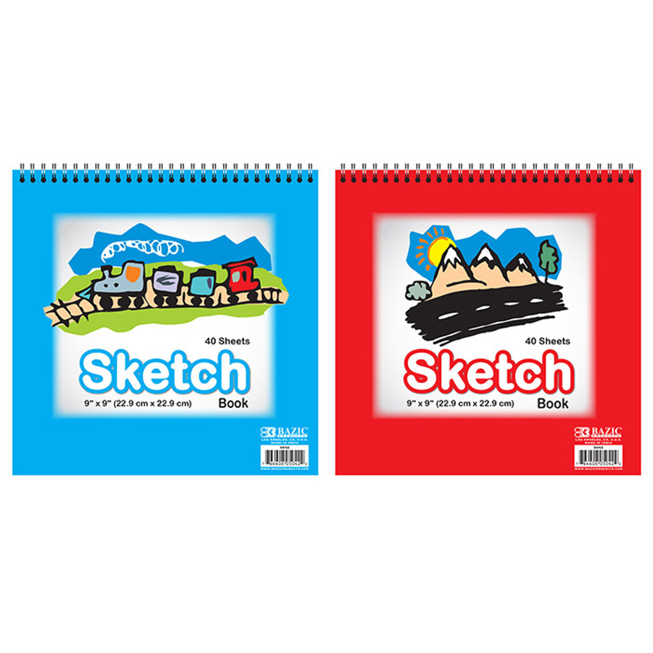 Bazic 40ct 9x9 Top Spiral Sketch (asst color)