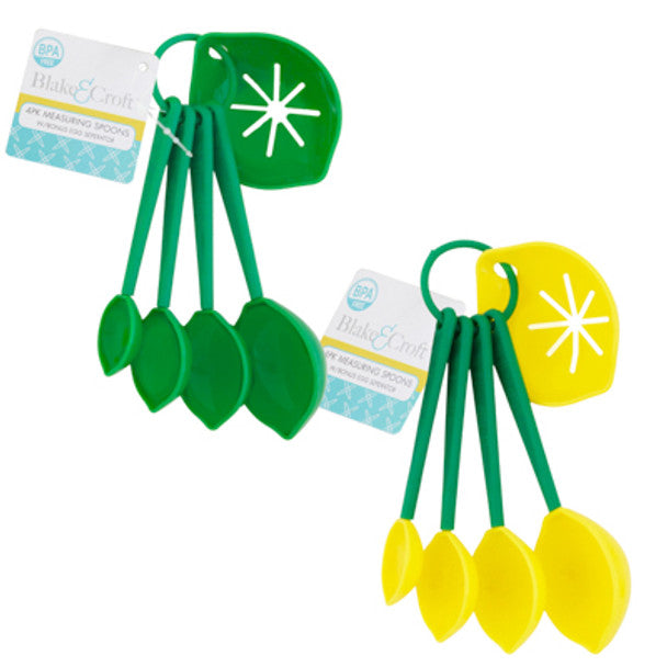 Assorted Color Measuring Spoon 4PC Plastic