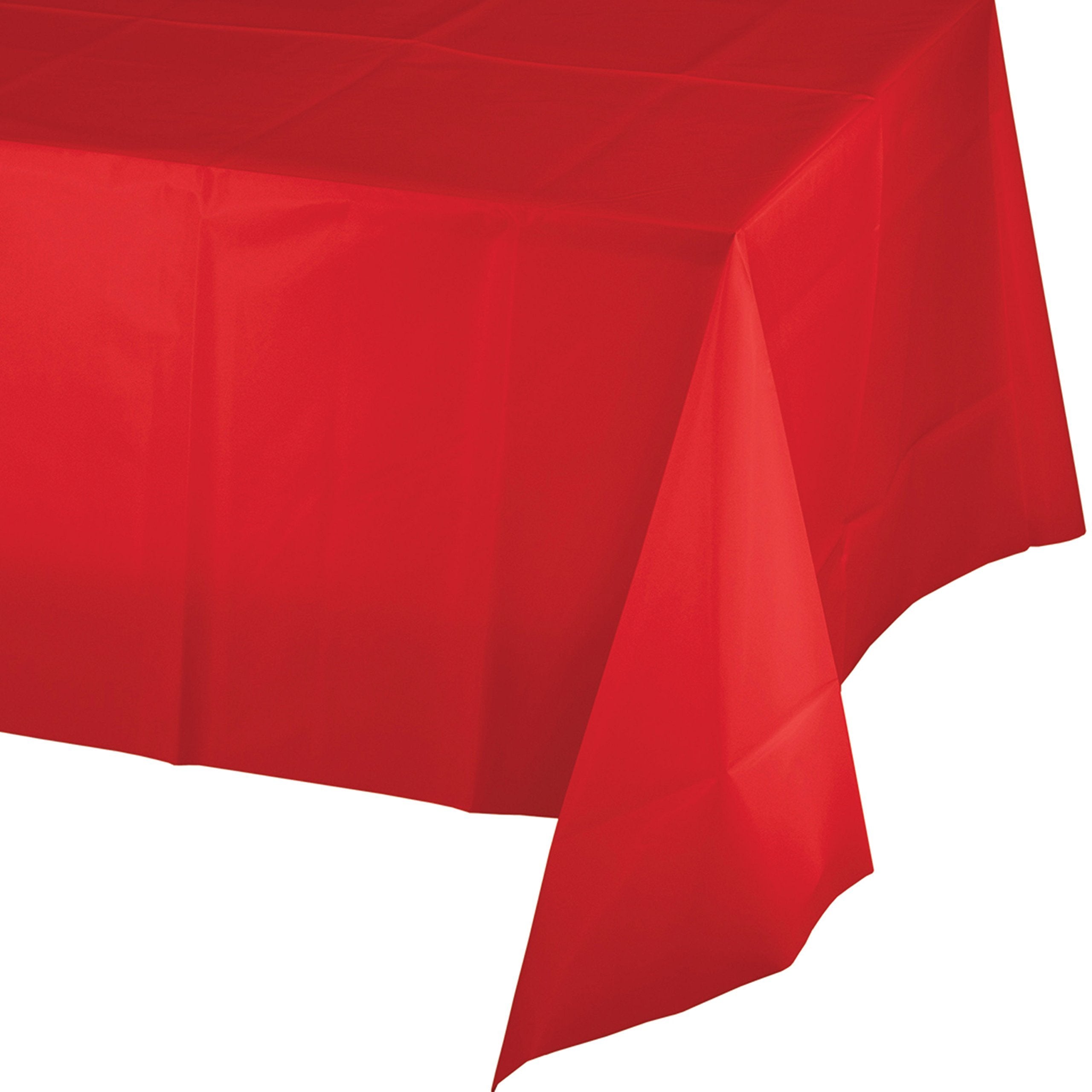 Classic Red Plastic Tablecover 54x108
