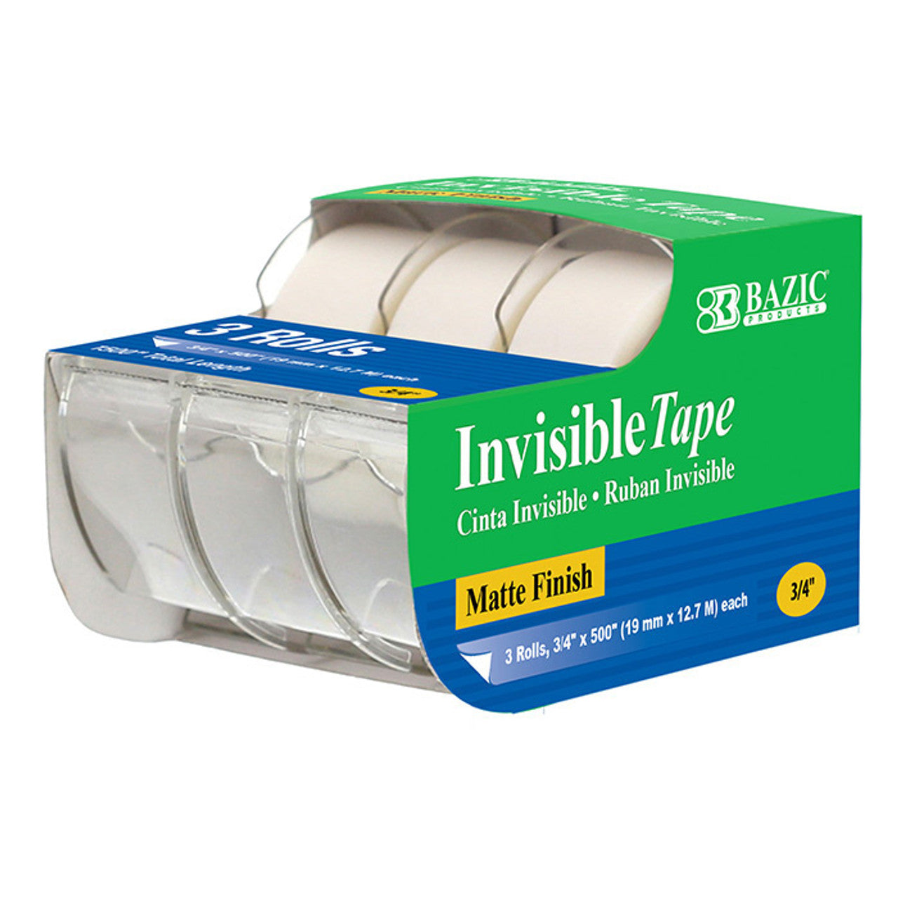 Bazic Invisible Tape 3pk
