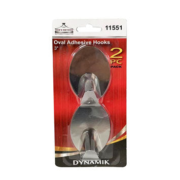 2PC Oval Adhesive Hooks