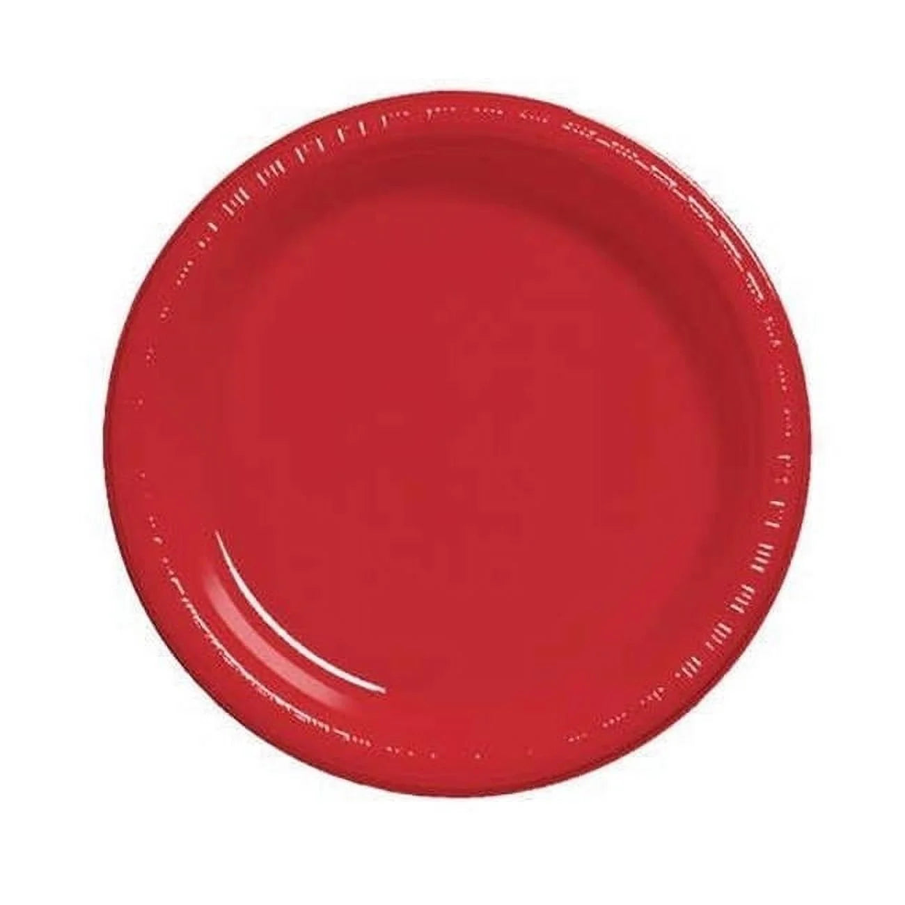 Classic Red 10in Plastic Plate Heavy Duty (20ct)