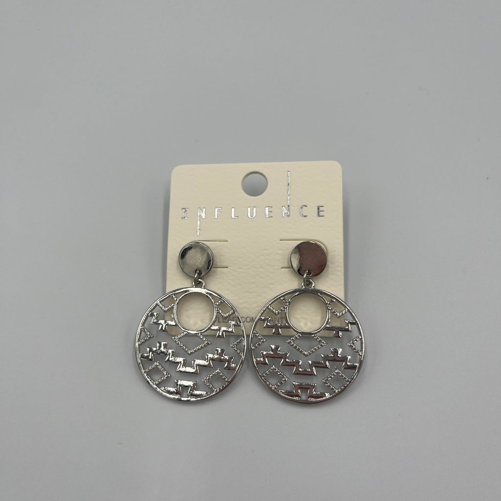 Silver-toned Bohemian Drop Earrings