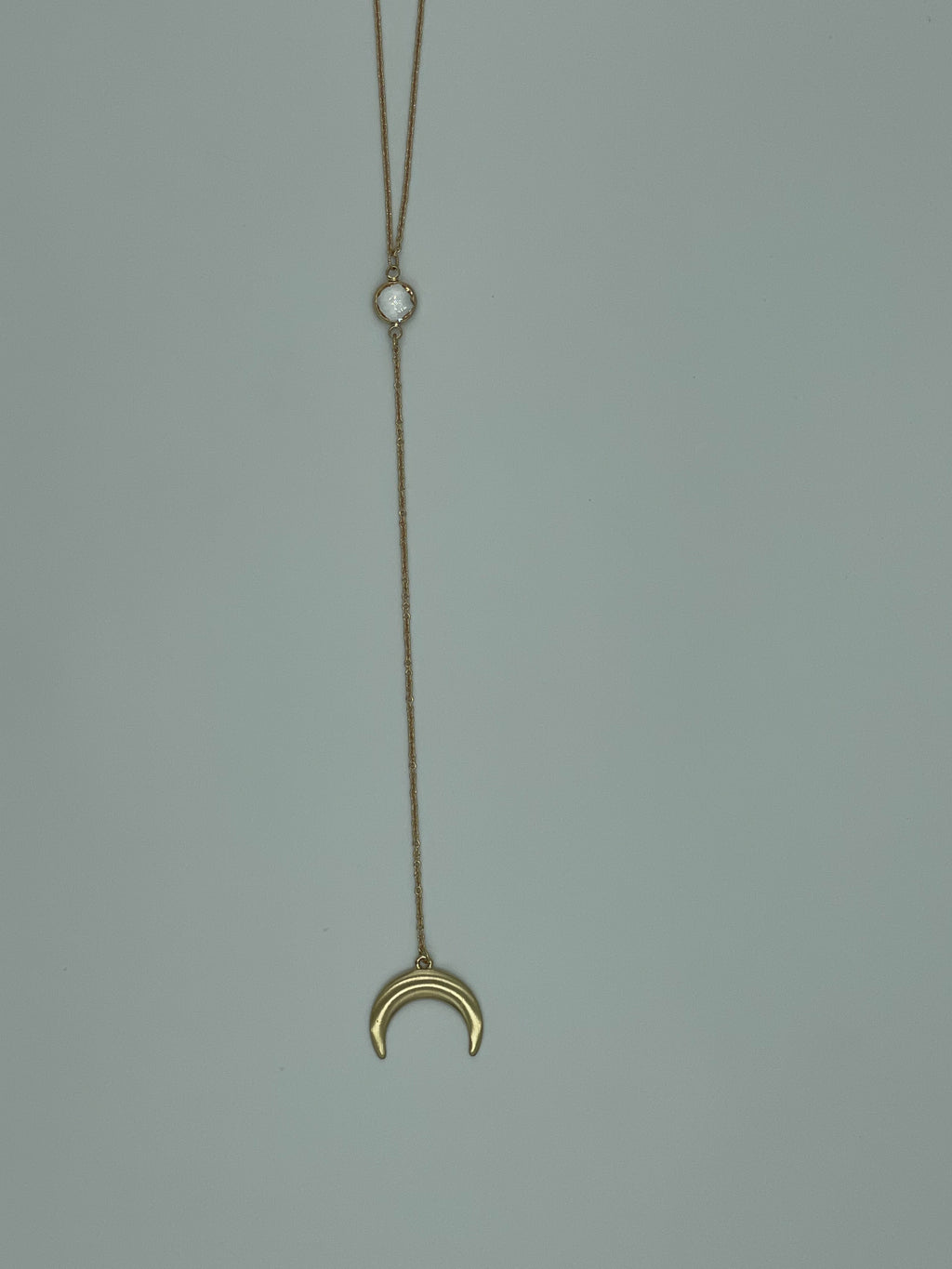 Gold-toned Necklace Set Crescent Moon Circular Charm