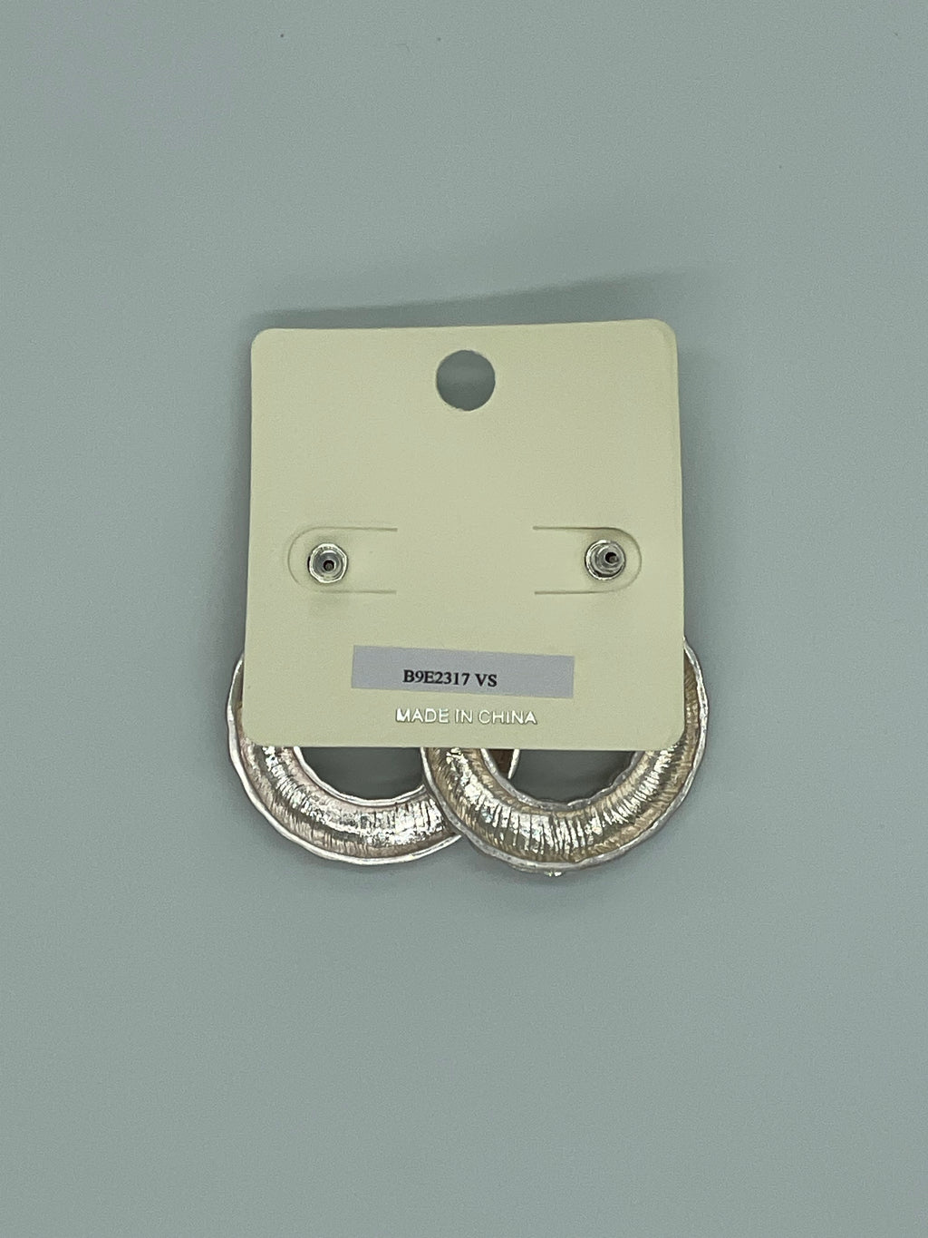 Silvertone Twisted Rope Earrings