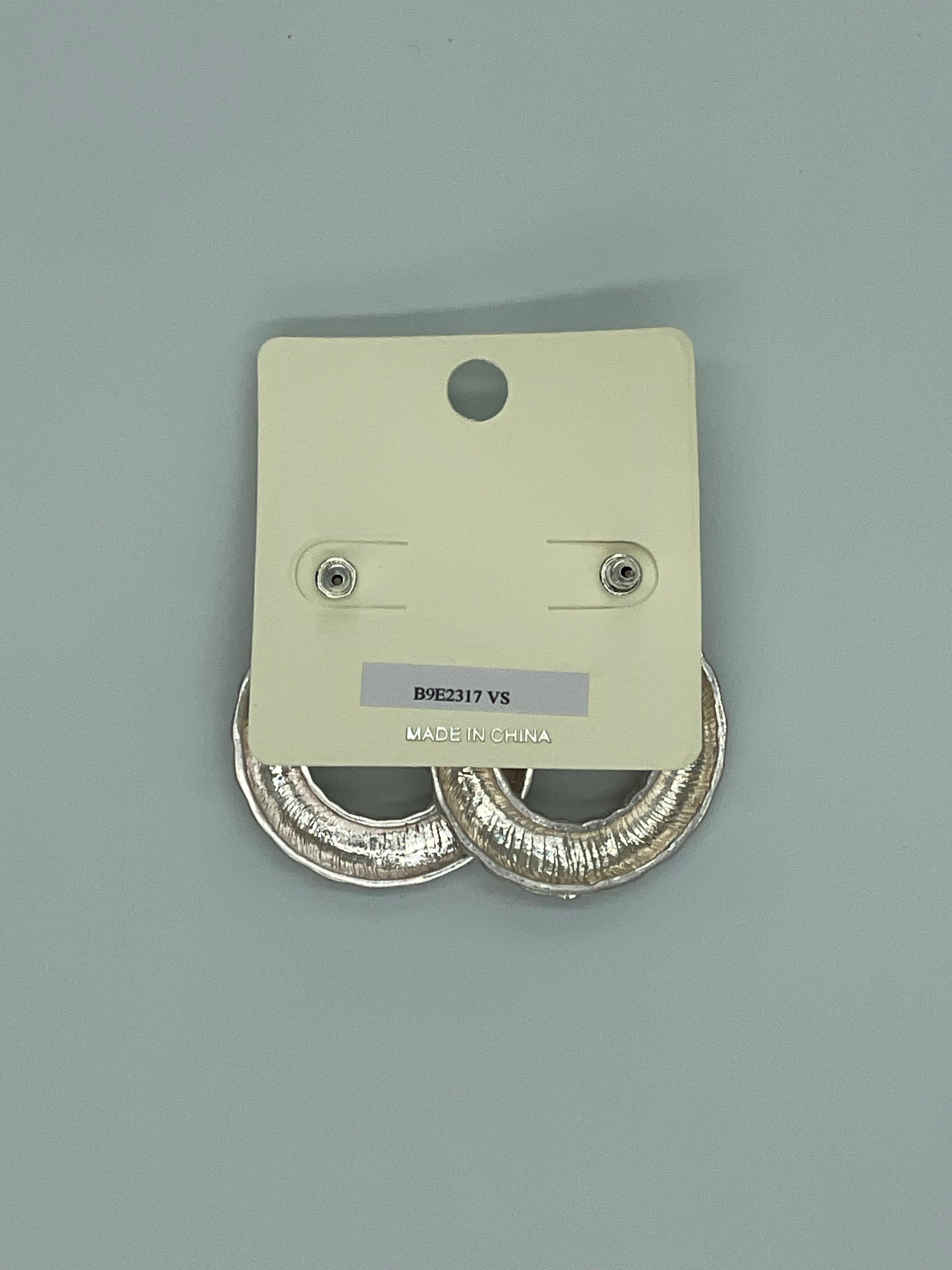 Silvertone Twisted Rope Earrings