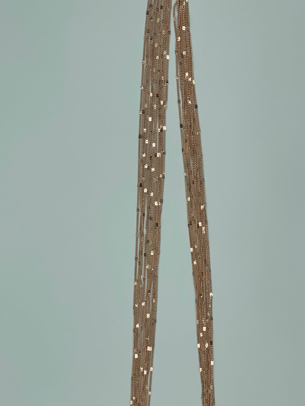 Rose Goldtoned Multilayer Long Necklace