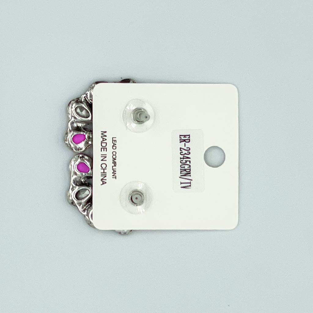 Green and Pink Earrings