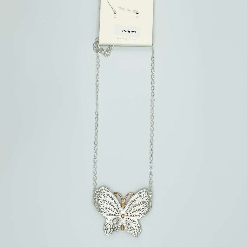 Viola Butterfly Earring and Necklace Set
