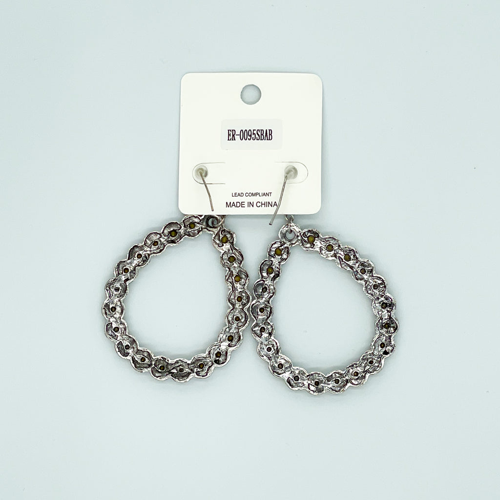 Iridescent Tear Drop Shaped Earrings