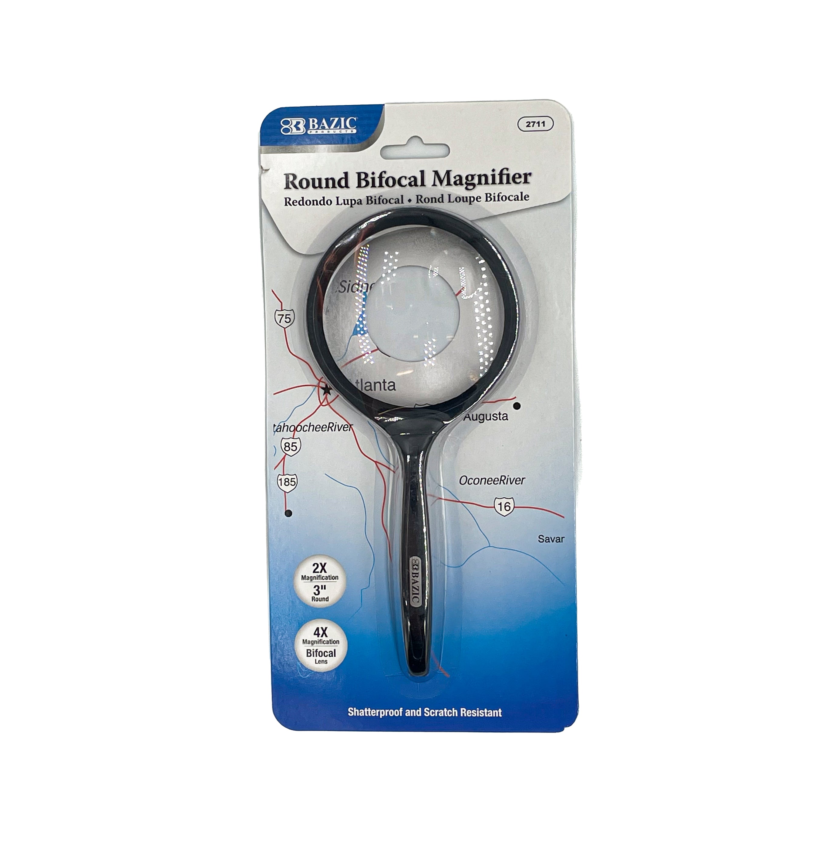 BAZIC 3" Round 2x Handheld Magnifier