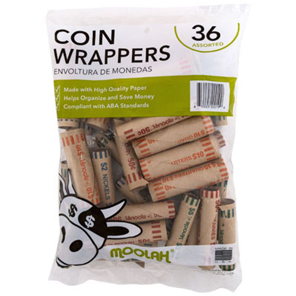 Coin Wrappers Asst 36ct
