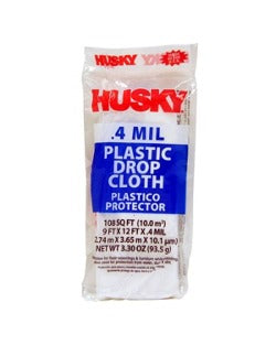 Husky 4 Mil Plastic Drop Cloth 108SQ FT