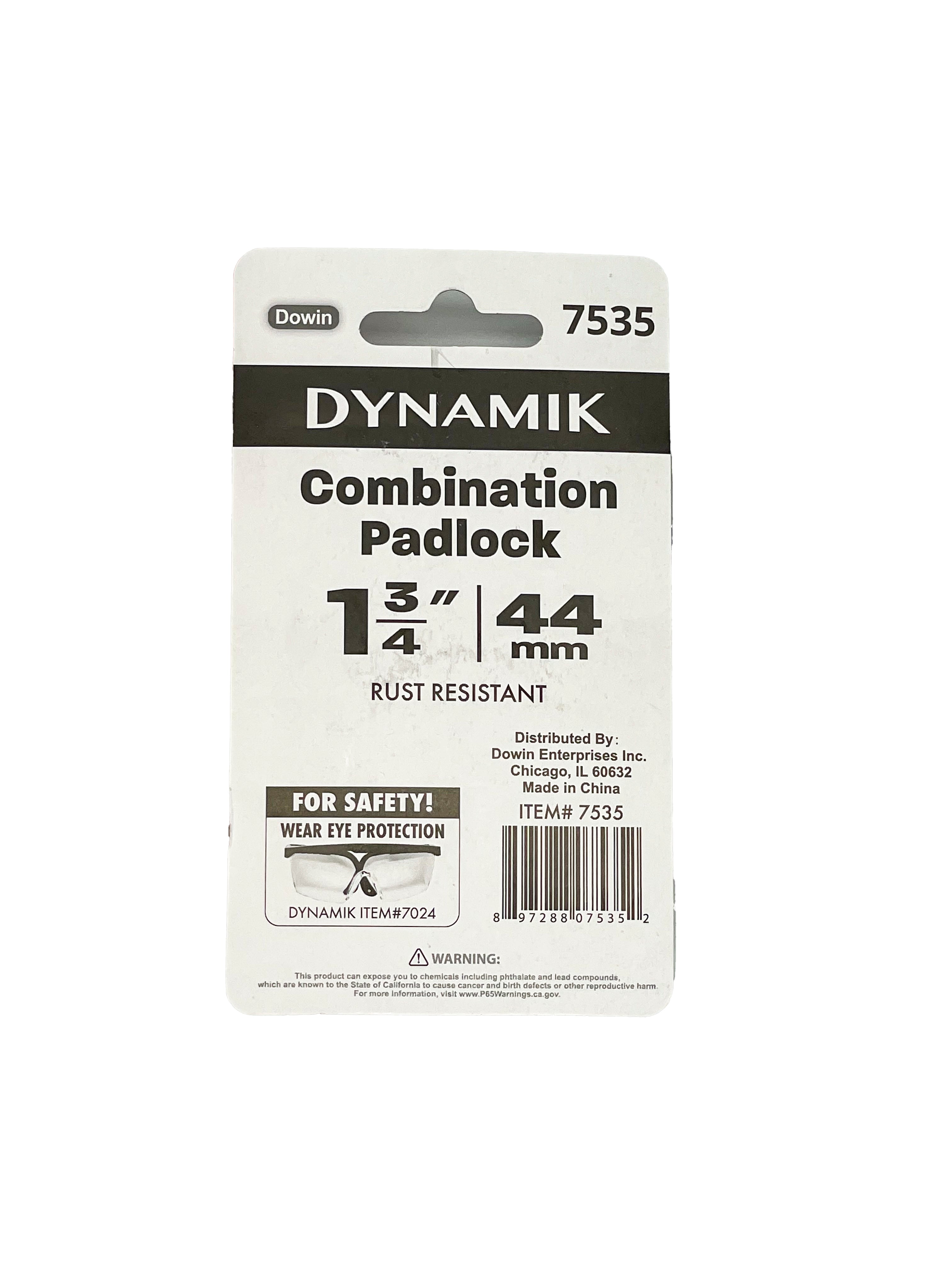 1 3/4" (44MM) COMBINATION LOCK