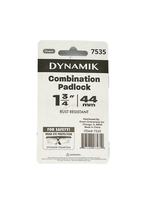1 3/4" (44MM) COMBINATION LOCK